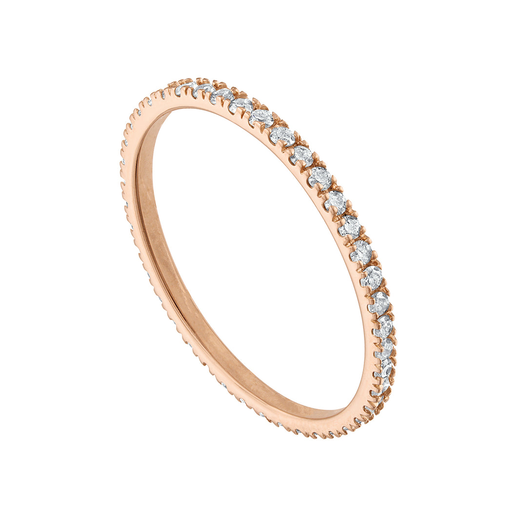 The Rosy Diamond Stacking Ring