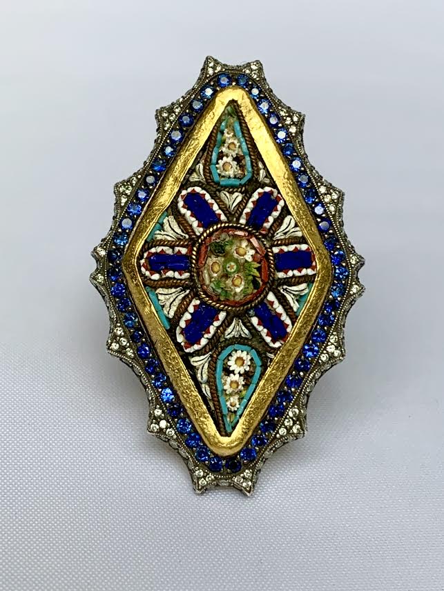 Antique Mosaic Sapphire and Diamond Ring