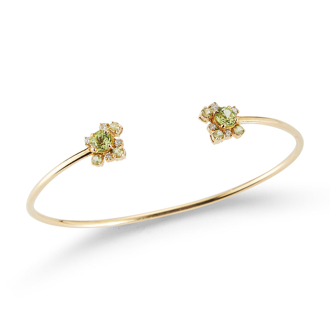 Dainty Floral Cuff Bangle