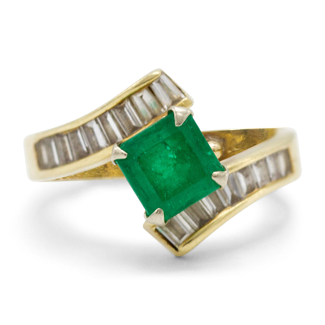 Emerald Cascading Ring