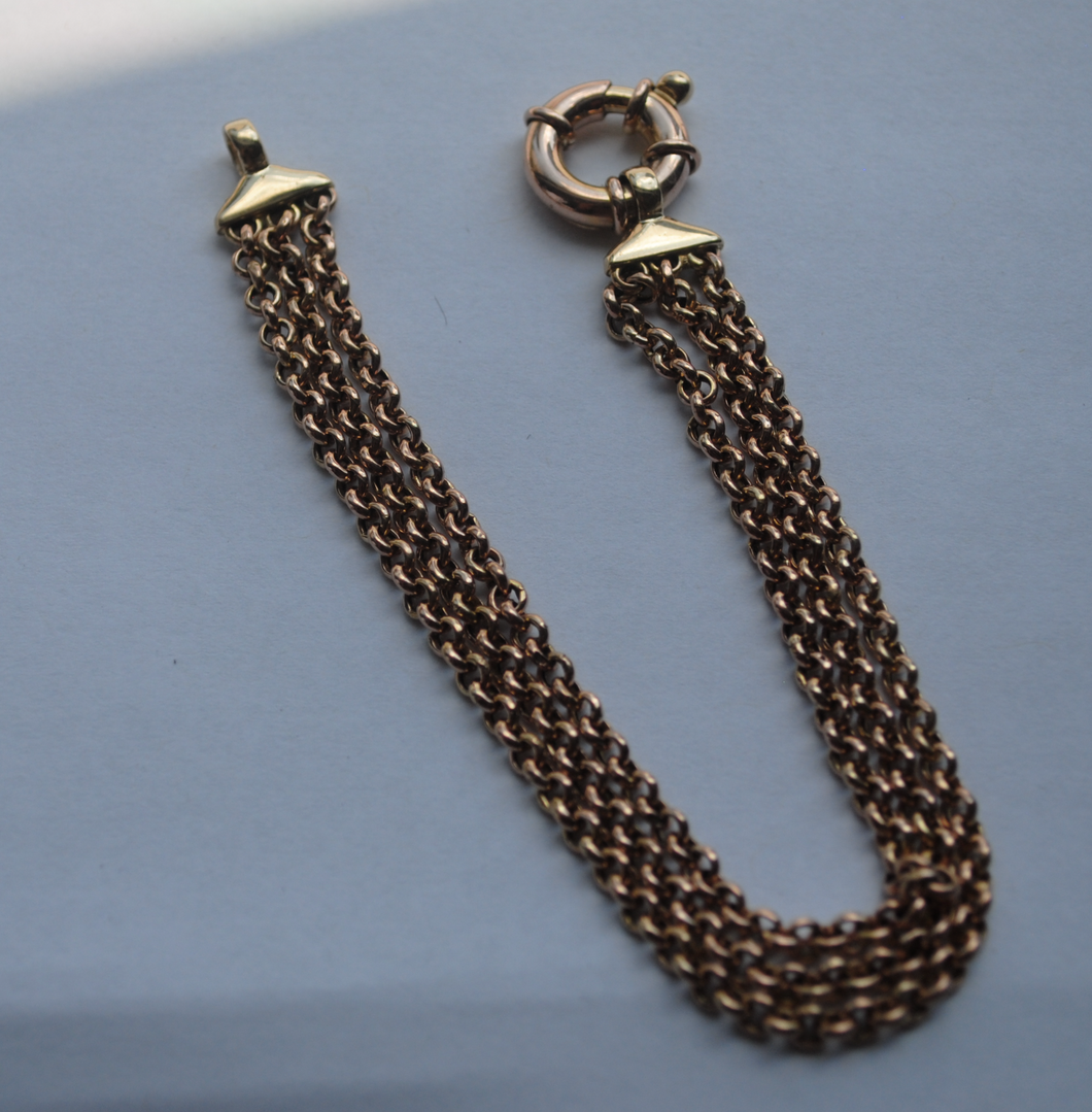 Triple Chain Rollo Bracelet