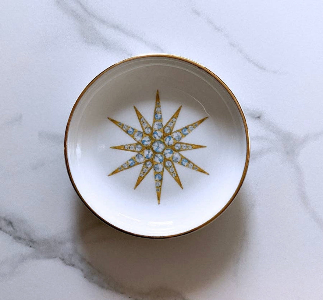 Victorian Star Porcelain Ring Dish