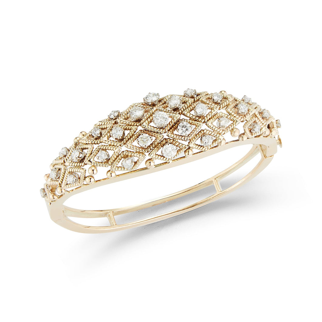 Diamond Dome Cluster Bangle