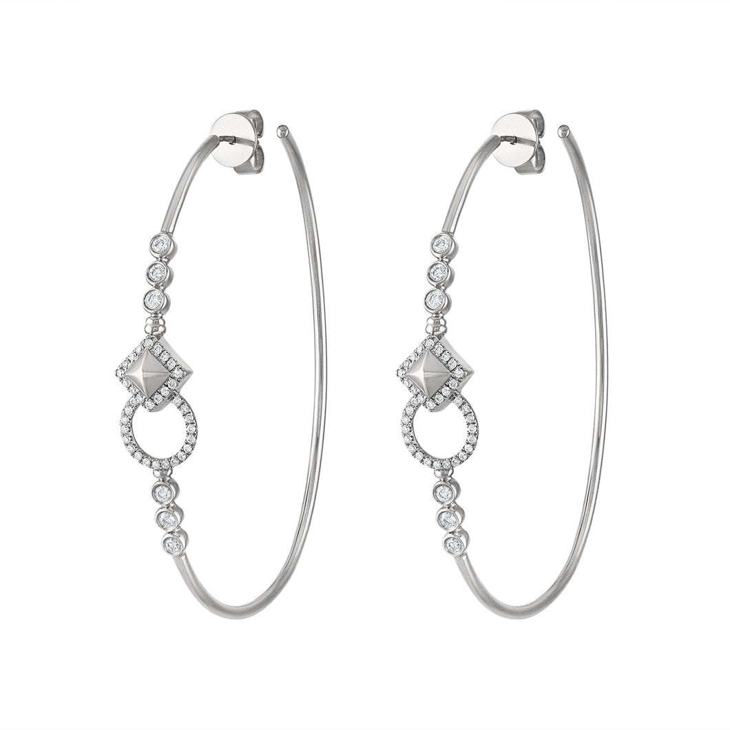 The Geo Diamond Hoops